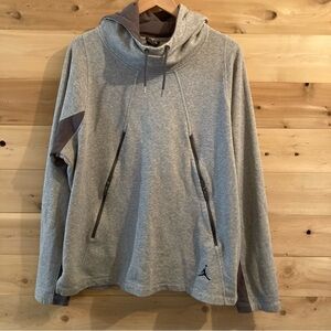 Nike Jordan grey hoodie with double front zippers